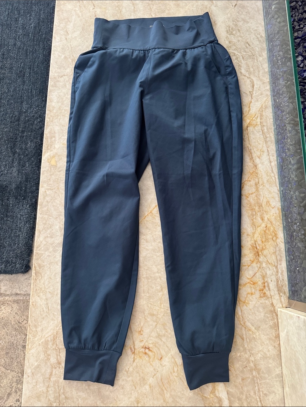 adidas Blue High-Waist Track Joggers